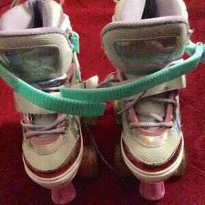 Sulifeel Rainbow Unicorn 4 Girls Adjustable Roller Kkates Size 10C-13C US